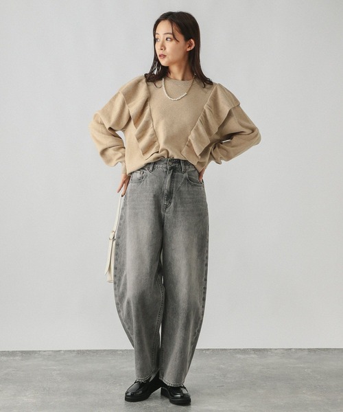 セール】メルティフリルニットプルオーバー/291012（ニット/セーター