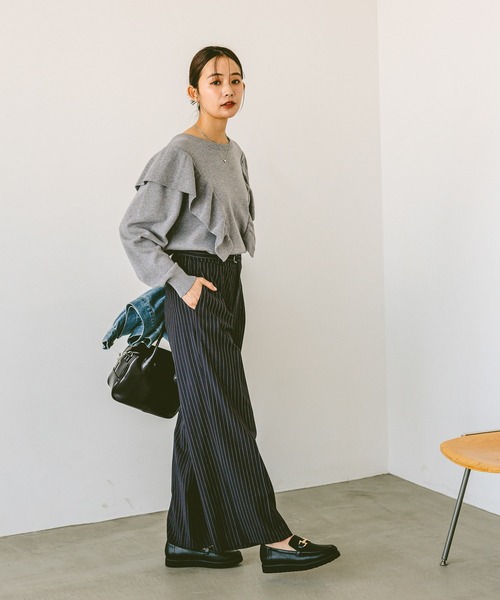 セール】メルティフリルニットプルオーバー/291012（ニット/セーター