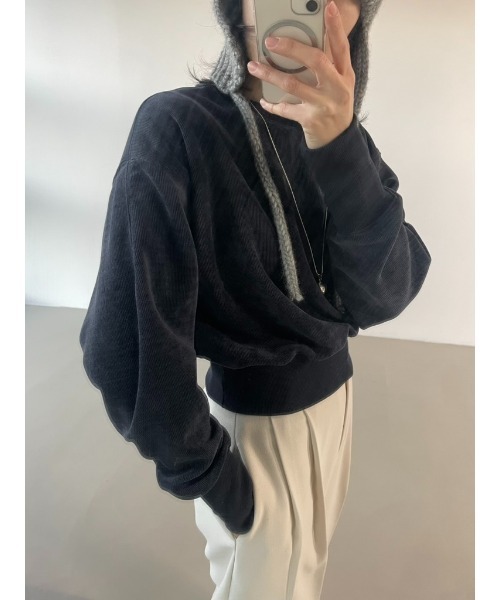 トレーナー スウェット 「DIDOT.」ミニマルクロップドMTM（フリース裏起毛） レディース DIDOT.】ミニマルクロップドMTM（フリース裏起毛）（スウェット