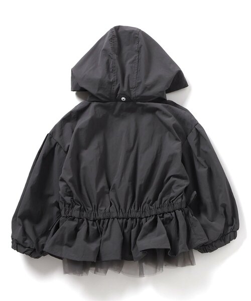 BREEZE（ブリーズ）の「【ジュニア対応】チュールペプラムブルゾン（ナイロンジャケット・キッズ・チャコール/アイボリー・80/100/110/130/120/90/140）」の18枚目の写真