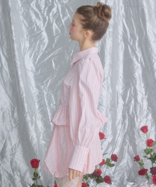 monepine フリル刺繍ペプラムバルーンシャツ monepine（モネピネ）の「peplum balloon shirt/ペプラムバルーン