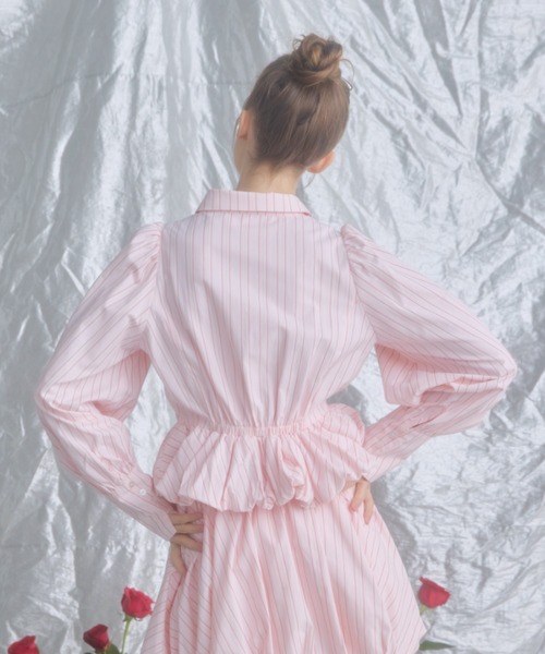 monepine シャツ peplum balloon shirt monepine（モネピネ）の「peplum balloon shirt/ペプラム