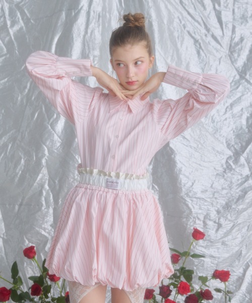 monepine シャツ peplum balloon shirt monepine（モネピネ）の「peplum balloon shirt/ペプラムバルーン