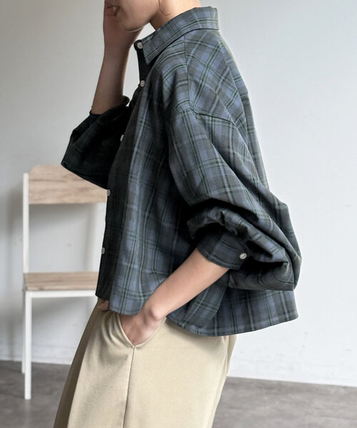 U.S. POLO ASSN.(ユーエスポロアッスン)の「クロップドシャツ(シャツ/ブラウス・レディース・ブラウン/グリーン/レッド/ネイビー・FREE)」の11枚目の写真
