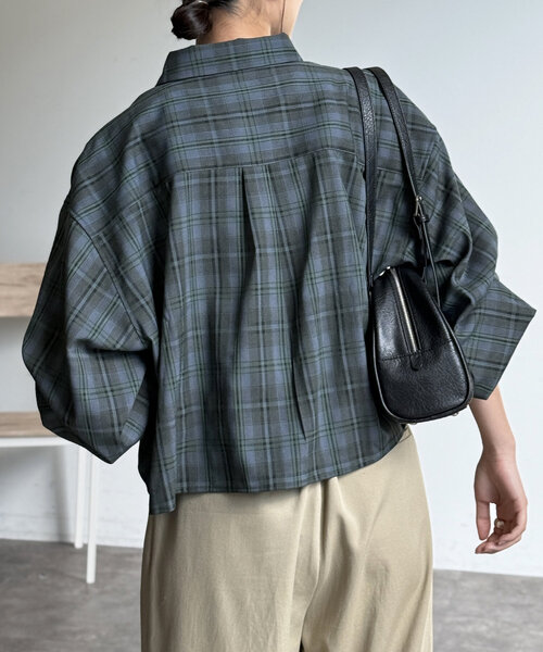 U.S. POLO ASSN.(ユーエスポロアッスン)の「クロップドシャツ(シャツ/ブラウス・レディース・ブラウン/グリーン/レッド/ネイビー・FREE)」の12枚目の写真