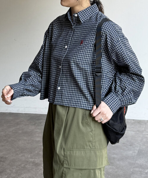 U.S. POLO ASSN.(ユーエスポロアッスン)の「クロップドシャツ(シャツ/ブラウス・レディース・ブラウン/グリーン/レッド/ネイビー・FREE)」の15枚目の写真