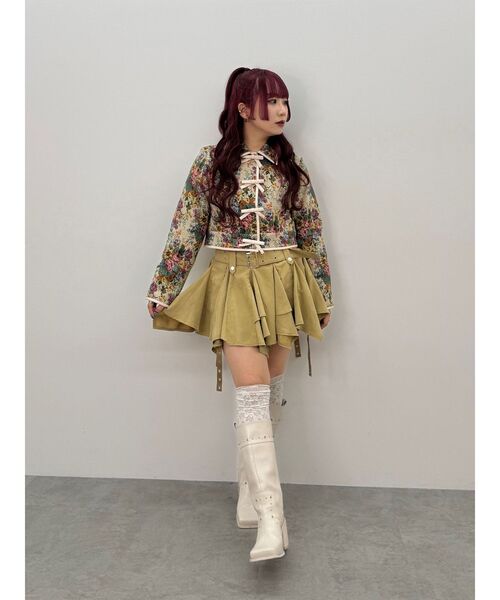 jouetie（ジュエティ）の「ショートゴブランジャケット【セットアップ対応】（テーラードジャケット・レディース・アイボリー/ブラック/ブルー・MEDIUM）」の21枚目の写真