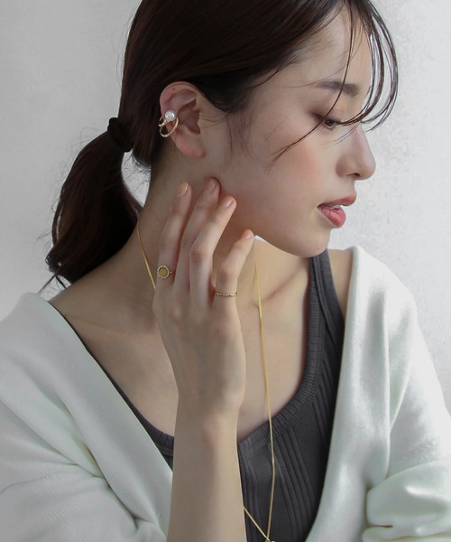 abaskdesign(アバスクデザイン)の「金属アレルギー対応 キュービックジルコニアピンキーリング(リング・レディース・ゴールド/ゴールド系その他/シルバー系その他/シルバー・11号/14号/7号/9号/4号)」の10枚目の写真