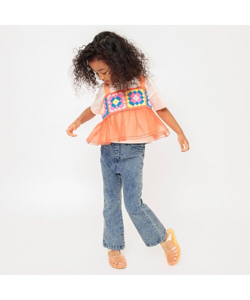 BREEZE（ブリーズ）の「【ジュニア対応】フレアエブリパンツ（その他パンツ・キッズ・ブルー/アイボリー/サックスブルー/ラベンダー/ミント・80/90/100/110/120/130/140）」の10枚目の写真