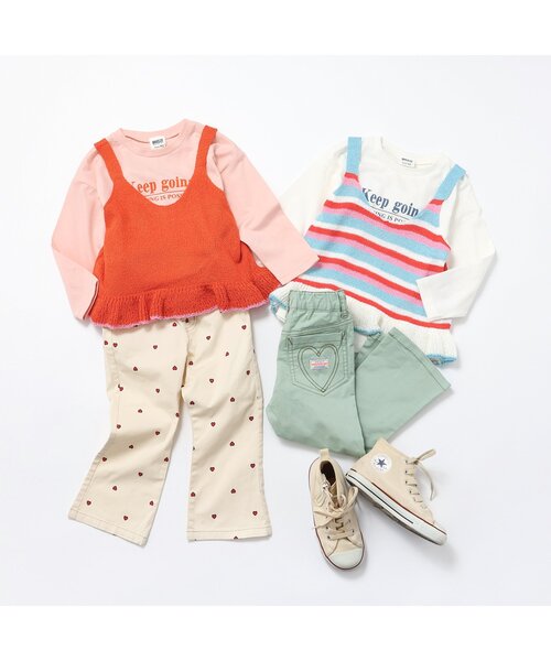 BREEZE（ブリーズ）の「【ジュニア対応】フレアエブリパンツ（その他パンツ・キッズ・ブルー/アイボリー/サックスブルー/ラベンダー/ミント・80/90/100/110/120/130/140）」の14枚目の写真