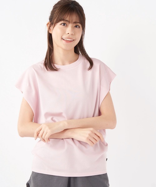 FILA（フィラ）の「【水陸両用】2重袖フレンチＴシャツ（Tシャツ/カットソー・レディース・サックスブルー/チャコールグレー/オフホワイト/ピンク・SMALL/MEDIUM/LARGE/X-LARGE）」の4枚目の写真