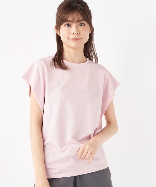 FILA（フィラ）の「【水陸両用】2重袖フレンチＴシャツ（Tシャツ/カットソー・レディース・サックスブルー/チャコールグレー/オフホワイト/ピンク・SMALL/MEDIUM/LARGE/X-LARGE）」の9枚目の写真