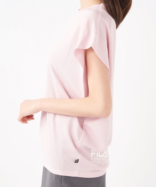 FILA（フィラ）の「【水陸両用】2重袖フレンチＴシャツ（Tシャツ/カットソー・レディース・サックスブルー/チャコールグレー/オフホワイト/ピンク・SMALL/MEDIUM/LARGE/X-LARGE）」の14枚目の写真