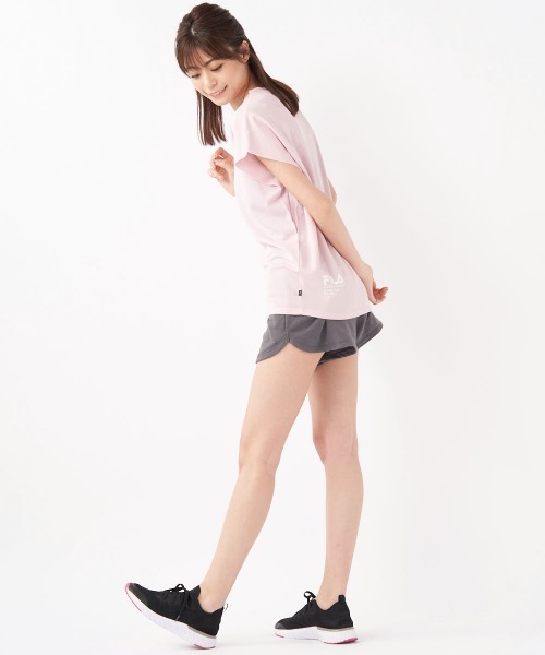 FILA（フィラ）の「【水陸両用】2重袖フレンチＴシャツ（Tシャツ/カットソー・レディース・サックスブルー/チャコールグレー/オフホワイト/ピンク・SMALL/MEDIUM/LARGE/X-LARGE）」の12枚目の写真