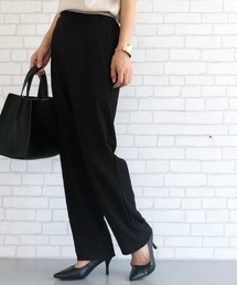 ウエストゴムリブストレートパンツ
