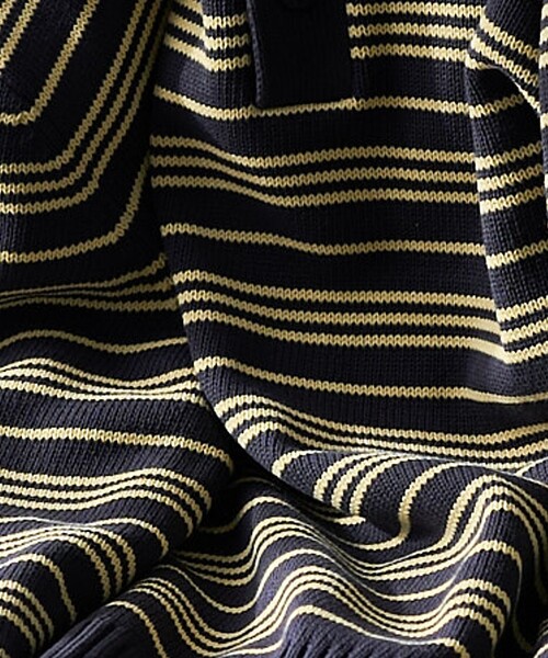 FREAK'S STORE（フリークスストア）の「バイオウォッシュ加工 ポロサマーニット / コットンニット（ポロシャツ・レディース・ブラウン/ネイビー/レッド/ダークネイビー/グレー・ﾌﾘ-）」の15枚目の写真