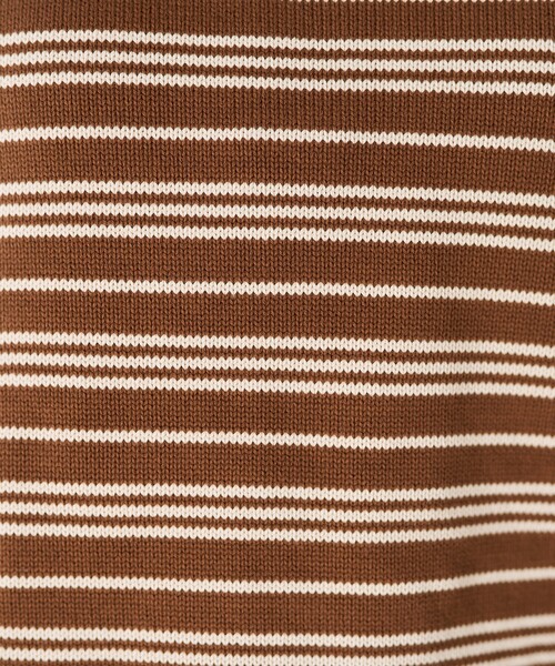 FREAK'S STORE（フリークスストア）の「バイオウォッシュ加工 ポロサマーニット / コットンニット（ポロシャツ・レディース・ブラウン/ネイビー/レッド/ダークネイビー/グレー・ﾌﾘ-）」の6枚目の写真