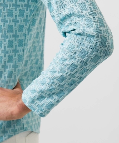 MICHEL KLEIN HOMME   （ミッシェルクランオム）の「《日本製》リンクスVネック長袖カットソー（Tシャツ/カットソー・メンズ・ホワイト/ネイビー/カーキ・MEDIUM/LARGE/X-LARGE）」の16枚目の写真