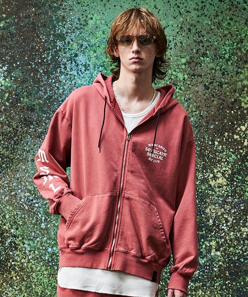 MHL パーカー Hatsunex “MITERU” Zip upパーカー（モノクロブラック） | HATSUN