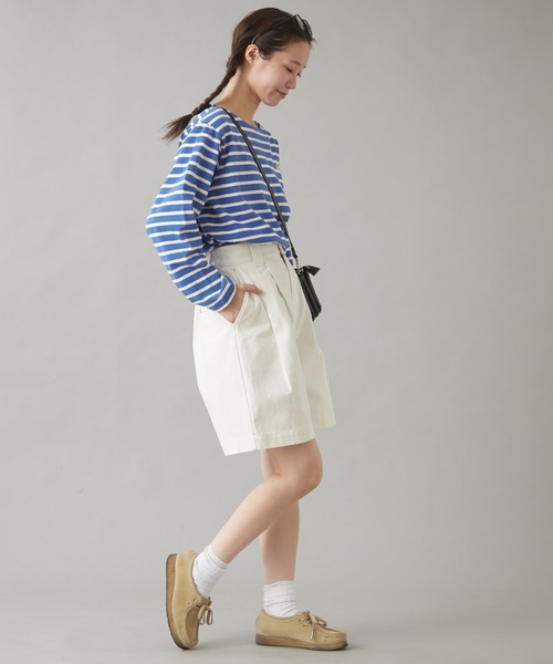 GEVACO（ゲバコ）の「【GEVACO】ボートネックボーダーロンTEE（Tシャツ/カットソー・レディース・ブルー/ブラウン/ホワイト・MEDIUM/SMALL）」の12枚目の写真