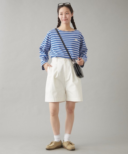 GEVACO（ゲバコ）の「【GEVACO】ボートネックボーダーロンTEE（Tシャツ/カットソー・レディース・ブルー/ブラウン/ホワイト・MEDIUM/SMALL）」の9枚目の写真