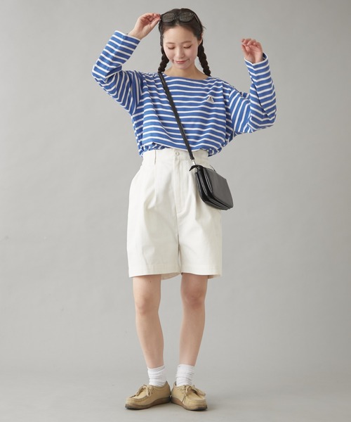 GEVACO（ゲバコ）の「【GEVACO】ボートネックボーダーロンTEE（Tシャツ/カットソー・レディース・ブルー/ブラウン/ホワイト・MEDIUM/SMALL）」の11枚目の写真