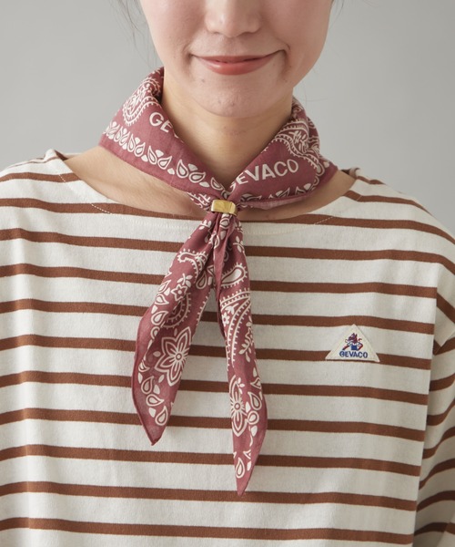 GEVACO（ゲバコ）の「【GEVACO】ボートネックボーダーロンTEE（Tシャツ/カットソー・レディース・ブルー/ブラウン/ホワイト・MEDIUM/SMALL）」の16枚目の写真