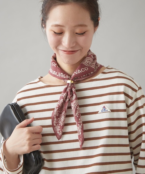 GEVACO】ボートネックボーダーロンTEE（Tシャツ/カットソー