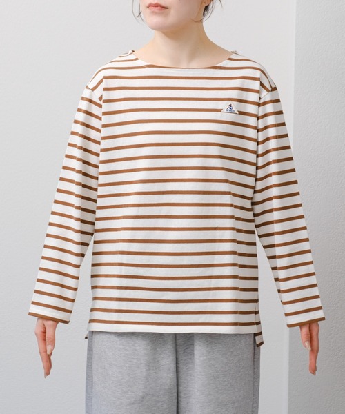 セール】【GEVACO】ボートネックボーダーロンTEE（Tシャツ