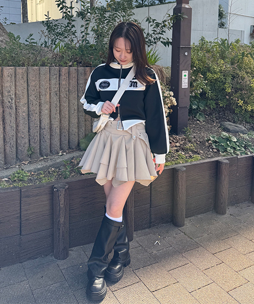 Mi-je（ミジェ）の「ヘムベルトミニスカート【韓国ファッション】（スカート・レディース・ベージュ/カーキ/ブラック・S/M）」の21枚目の写真