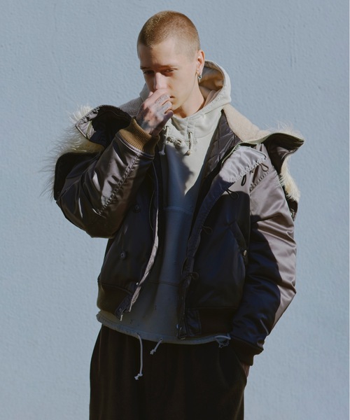 Jieda（ジエダ）の「Thinsulate N-2A JACKET（ミリタリージャケット・メンズ・グレー/ブラック・2）」の2枚目の写真