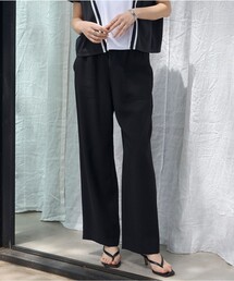 ワッシャーツイル ワイドストレートパンツ