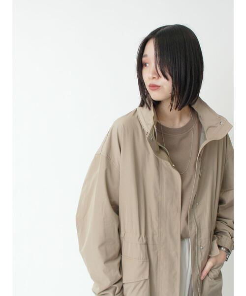 sm2rhythm（サマンサモスモスリズム）の「【撥水】ウェザーフィールドジャケット（ノーカラージャケット・レディース・シルバーグレー/ベージュ/ブラック・F）」の3枚目の写真