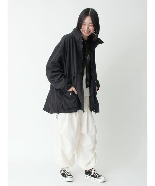 sm2rhythm（サマンサモスモスリズム）の「【撥水】ウェザーフィールドジャケット（ノーカラージャケット・レディース・シルバーグレー/ベージュ/ブラック・F）」の12枚目の写真