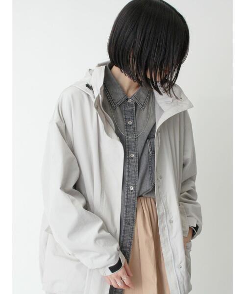 sm2rhythm（サマンサモスモスリズム）の「【撥水】ウェザーフィールドジャケット（ノーカラージャケット・レディース・シルバーグレー/ベージュ/ブラック・F）」の21枚目の写真