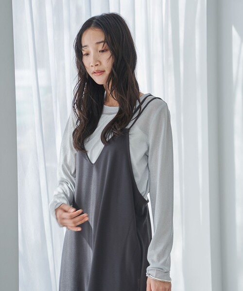 coen（コーエン）の「ラメシアー プルオーバー（Tシャツ/カットソー・レディース・ライトグレー/ブラック/ライトブルー・M/L）」の4枚目の写真