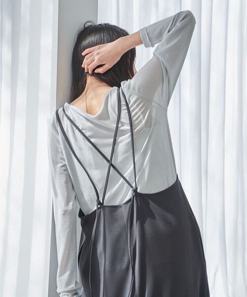 coen（コーエン）の「ラメシアー プルオーバー（Tシャツ/カットソー・レディース・ライトグレー/ブラック/ライトブルー・M/L）」の6枚目の写真