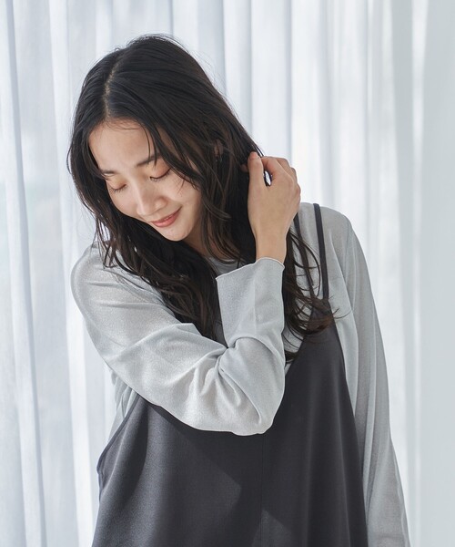 coen（コーエン）の「ラメシアー プルオーバー（Tシャツ/カットソー・レディース・ライトグレー/ブラック/ライトブルー・M/L）」の7枚目の写真