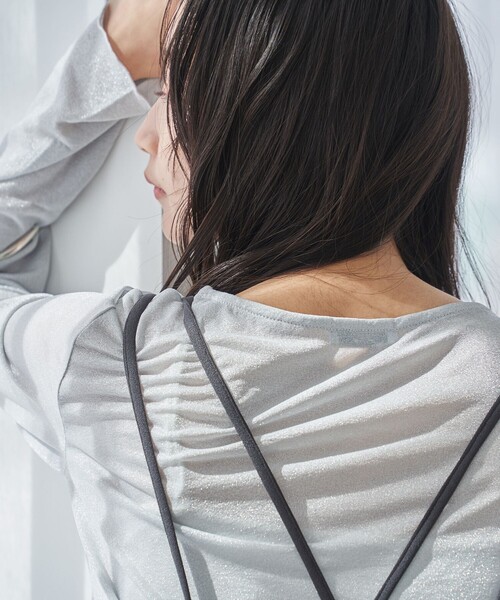 coen（コーエン）の「ラメシアー プルオーバー（Tシャツ/カットソー・レディース・ライトグレー/ブラック/ライトブルー・M/L）」の8枚目の写真