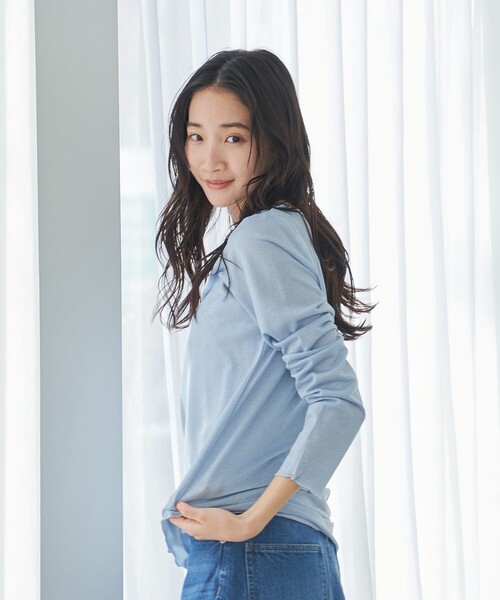 coen（コーエン）の「ラメシアー プルオーバー（Tシャツ/カットソー・レディース・ライトグレー/ブラック/ライトブルー・M/L）」の13枚目の写真