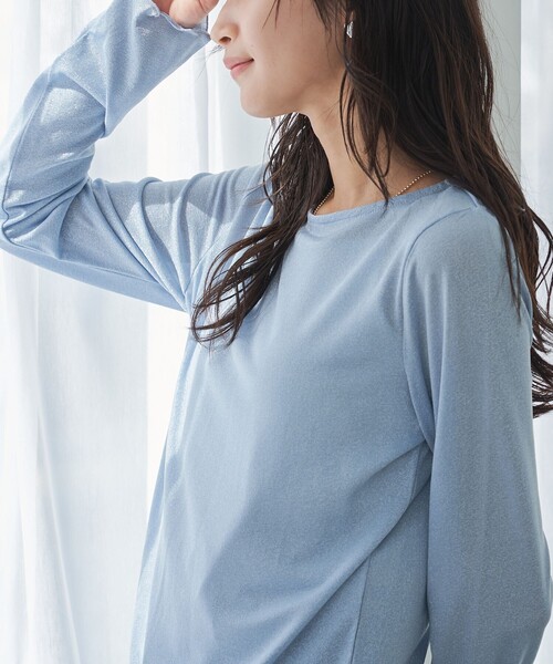 coen（コーエン）の「ラメシアー プルオーバー（Tシャツ/カットソー・レディース・ライトグレー/ブラック/ライトブルー・M/L）」の15枚目の写真