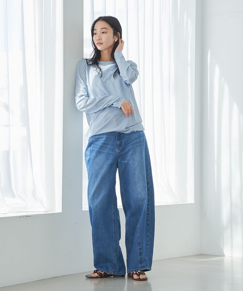 coen（コーエン）の「ラメシアー プルオーバー（Tシャツ/カットソー・レディース・ライトグレー/ブラック/ライトブルー・M/L）」の16枚目の写真