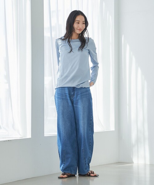 coen（コーエン）の「ラメシアー プルオーバー（Tシャツ/カットソー・レディース・ライトグレー/ブラック/ライトブルー・M/L）」の17枚目の写真