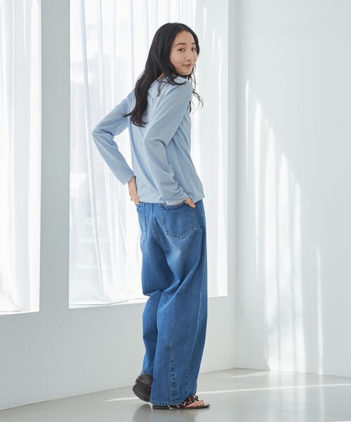 coen（コーエン）の「ラメシアー プルオーバー（Tシャツ/カットソー・レディース・ライトグレー/ブラック/ライトブルー・M/L）」の18枚目の写真