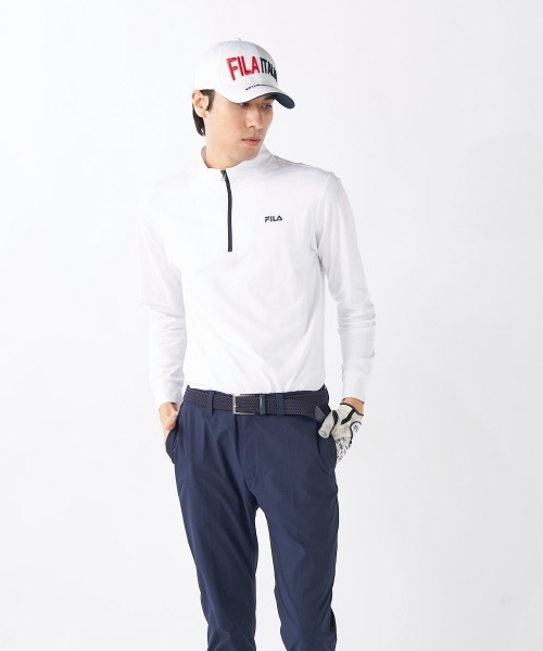 FILA GOLF(フィラゴルフ )の「【FILA GOLF/フィラゴルフ】ハーフジップ長袖シャツ ゴルフ おしゃれなギフトに最適!(シャツ/ブラウス・メンズ・ホワイト/ブラック/ネイビー・LARGE/X-LARGE/XX-LARGE/MEDIUM)」の11枚目の写真