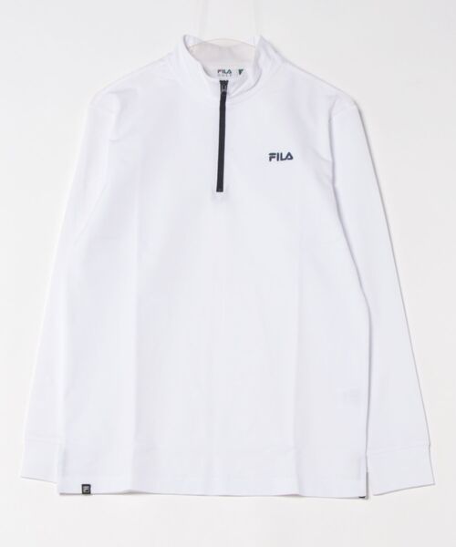 FILA GOLF(フィラゴルフ )の「【FILA GOLF/フィラゴルフ】ハーフジップ長袖シャツ ゴルフ おしゃれなギフトに最適!(シャツ/ブラウス・メンズ・ホワイト/ブラック/ネイビー・LARGE/X-LARGE/XX-LARGE/MEDIUM)」の5枚目の写真