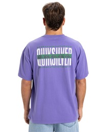 GH QS WORLD FORCE SS /クイックシルバーバックロゴプリント半袖Tシャツ