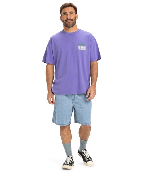 Quiksilver(クイックシルバー)の「GH QS WORLD FORCE SS /クイックシルバーバックロゴプリント半袖Tシャツ(Tシャツ/カットソー・メンズ・パープル/ブラック/イエロー・MEDIUM/X-LARGE/LARGE/SMALL)」の10枚目の写真