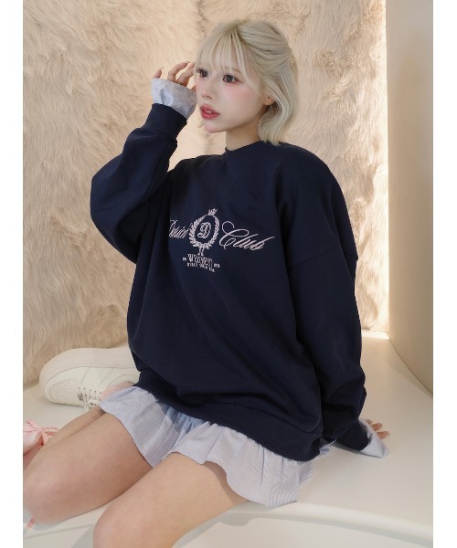 Darich（ダーリッチ）の「Darich Clubスウェットトップス（スウェット・レディース・チャコールグレー/ピンク/イエロー/ネイビー・FREE）」の15枚目の写真