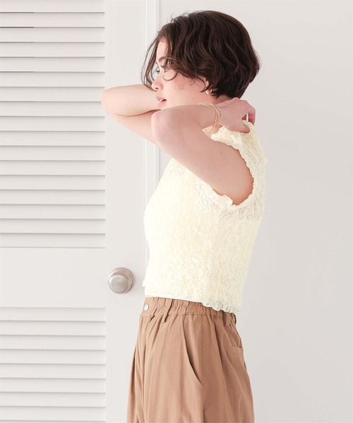 titivate(ティティベイト)の「ポコポコシャーリングシアートップス(Tシャツ/カットソー・レディース・ブラウン/ネイビー/アイボリー/ブラック・FREE)」の7枚目の写真